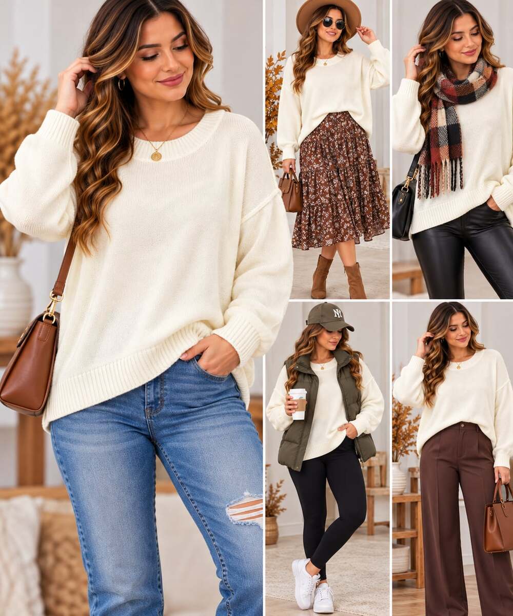 SO White Knit Sweater XS